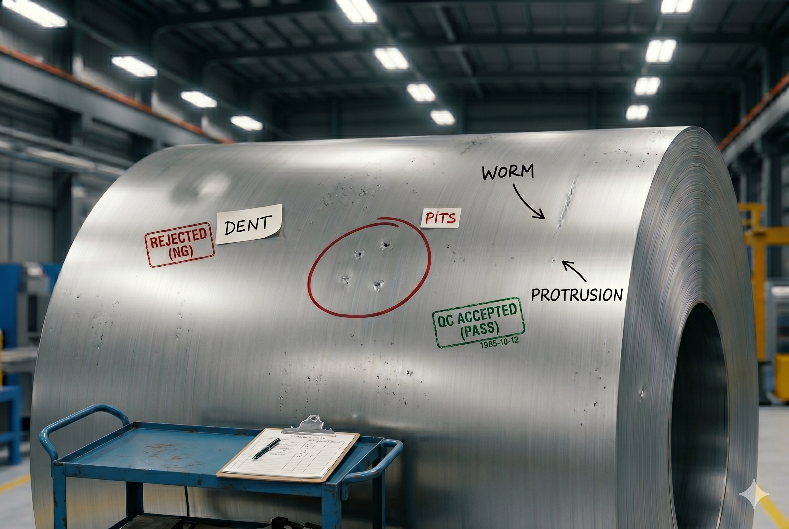 사람이 결함 종류를 판정하는 개념 이미지